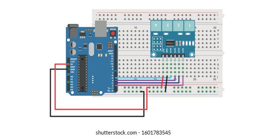 capacitor touch pad arduino interfacing illustration 