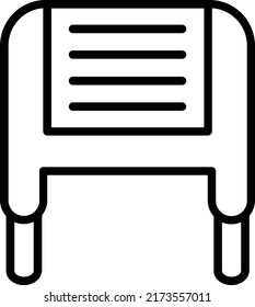 Capacitor Vector line Icon Design
