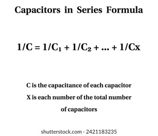 Capacitors in Serie auf weißem Hintergrund. Bayes-Regel. Das Konzept der Entscheidungstheorie. Bildungswissenschaft. Vektorgrafik.