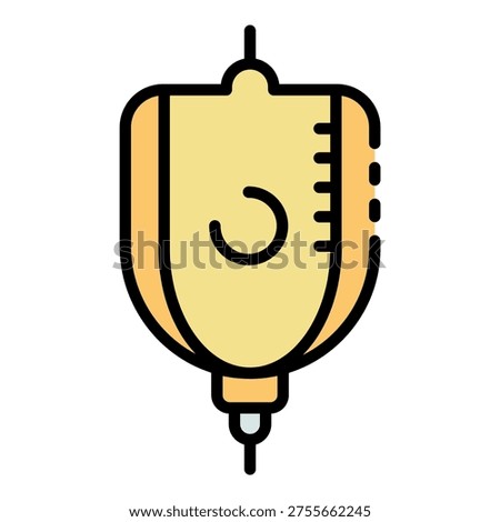 Capacity for blood icon. Outline capacity for blood vector icon color flat isolated
