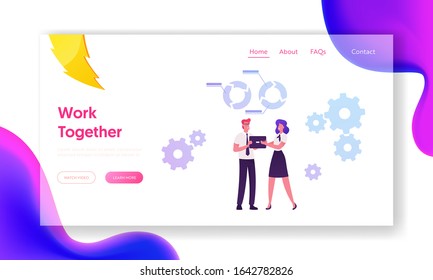 Capacity Building Process Website Landing Page. Individuals and Organizations Obtain, Improve and Retain Skills and Equipment to do Jobs Competently Web Page Banner. Cartoon Flat Vector Illustration