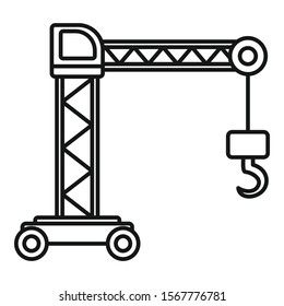 Capacity crane icon. Outline capacity crane vector icon for web design isolated on white background