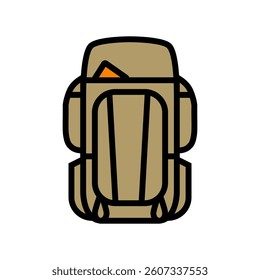 capacity hiking backpack color icon vector. capacity hiking backpack sign. isolated symbol illustration