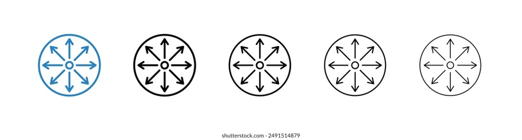 Capacity icon in black and blue