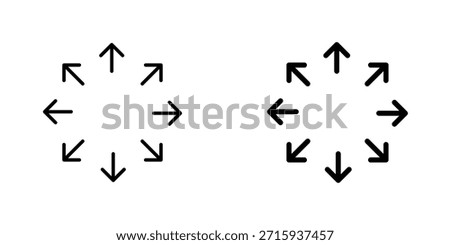 Capacity icon design collection. Vector sign and symbol for UI designs