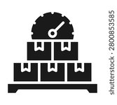 Capacity Icon Glyph Style Vector Illustration