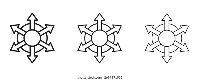 Signo de estilo lineal de icono de capacidad para concepto móvil y Diseño web.