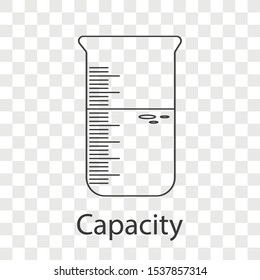 Capacity icon on transparency background. Creative idea design use for your project. Line vector illustration  for presentation, mobile app, web page.