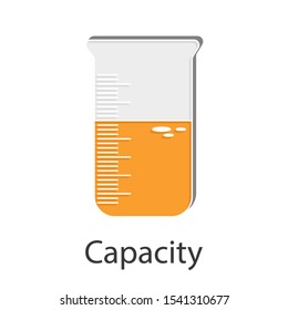 Capacity icon on white background. Creative idea design use for your project. Flat vector illustration for template, mobile app, presentation or web page.