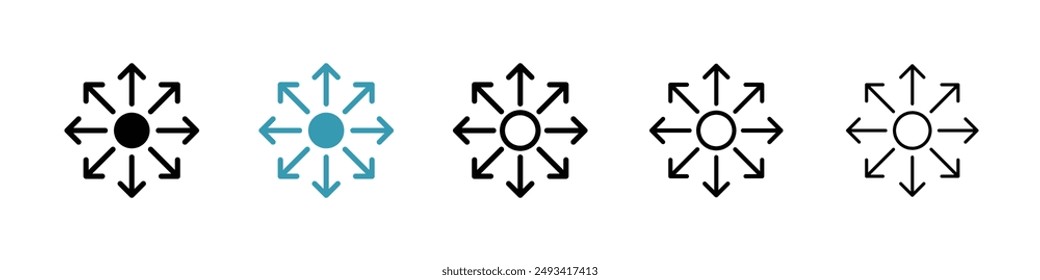 Capacity icon pack. line style EPS 10
