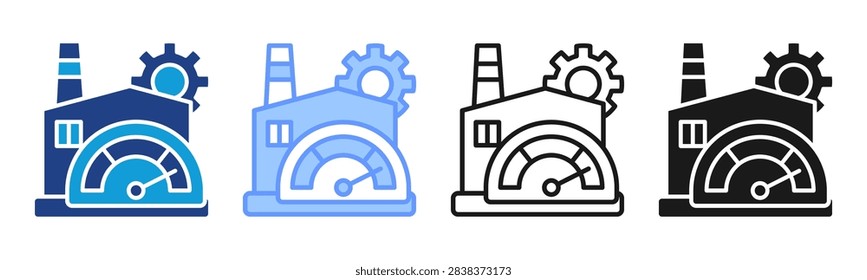 Capacity icon set multiple style collection