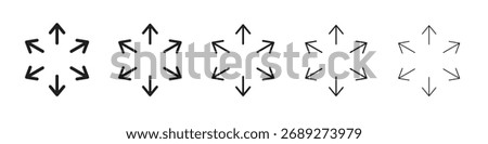 Capacity icon vector Art line Illustrations collection