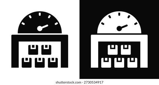 Estilo de fundo branco e preto do ícone da capacidade