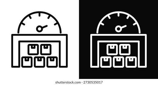Estilo de fundo branco e preto do ícone da capacidade
