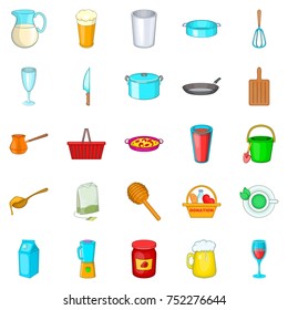 Capacity icons set. Cartoon set of 25 capacity vector icons for web isolated on white background