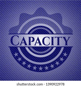 Capacity jean background. Vector Illustration. Detailed.