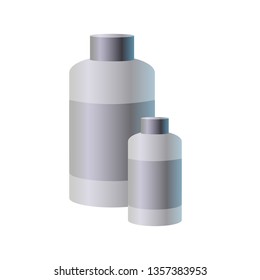Capacity for liquids vector illustration.
Can be used for household chemicals. Cosmetic mockup. Container template.