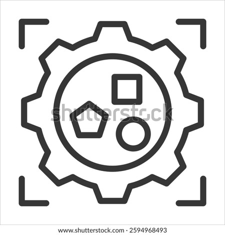 Capacity Outline Icon Vector Illustration
