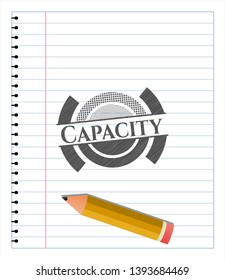 Capacity pencil effect. Vector Illustration. Detailed.