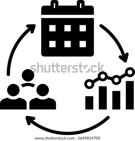 Capacity Planning Icon Element for Design