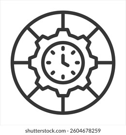 Capacity Planning Outline Icon Vector Illustration