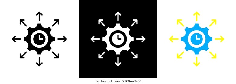 Capacity PlanningIcon Set Glyph vector Illustration
