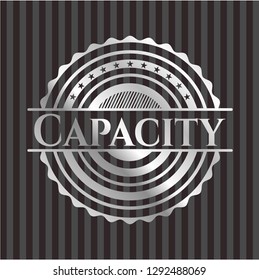 Capacity silver shiny badge