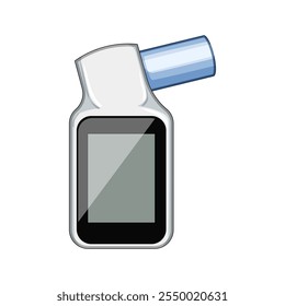 capacity spirometer cartoon. airflow measurement, respiratory function, diagnosis health capacity spirometer sign. isolated symbol vector illustration