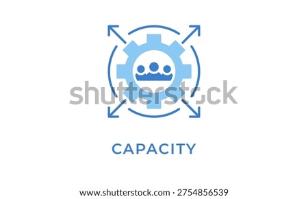 Capacity vector icon isolated on white background