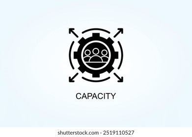 Ilustración De Vector De Capacidad O Símbolo De Logotipo
