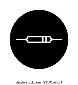 Capasitor paper black line icon. Pictogram for web page, mobile app, promo.