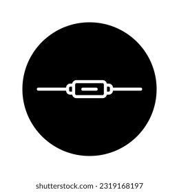 Capasitor polystyrene black line icon. Pictogram for web page, mobile app, promo.