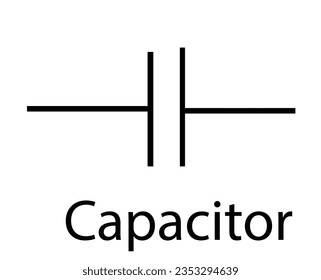 símbolo capasificador logotipo vectorial pieza electrónica