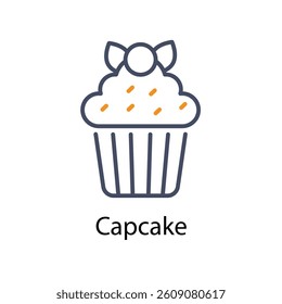 Capcake vector icon stock illustration