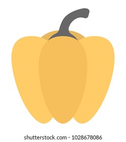 Capcicum, bell pepper flat icon
