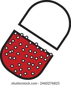 icono de cápsula arte eps 10