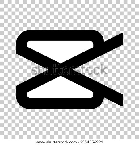 Capcut icon. Editorial icon isolated on transparent background
