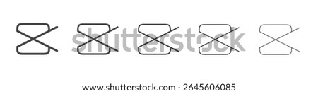 Capcut icon outline ilustration vector symbol