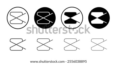 Capcut icon Thin outline art symbol