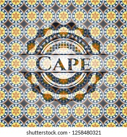 Cape arabic emblem. Arabesque decoration.