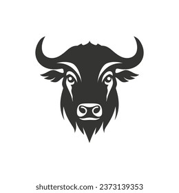 Icono de búfalo de Cabo sobre fondo blanco - Ilustración vectorial simple