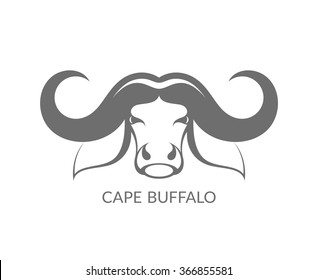 Cape buffalo. Logo. Vector illustration EPS10