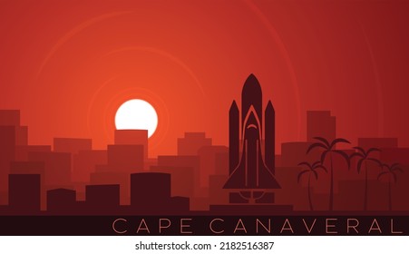 Cape Canaveral Low Sun Skyline Scene