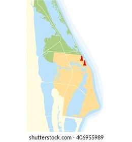 Cape Canaveral Vector Map