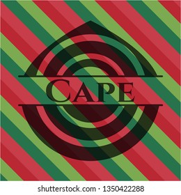 Cape christmas emblem background.