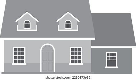 Cape cod house vector illustration