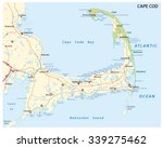 cape cod road and beach map