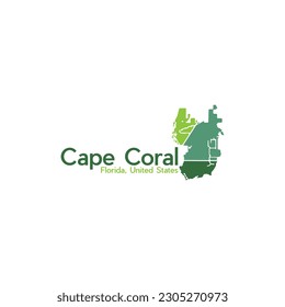 Cape Coral City Geometric Modern Logo