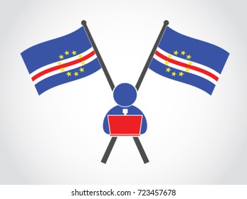 Cape De Verde Emblem Office Worker