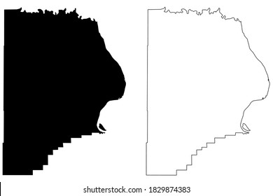 Cape Girardeau County, Missouri (U.S. county, United States of America, USA, U.S., US) map vector illustration, scribble sketch Cape Girardeau map